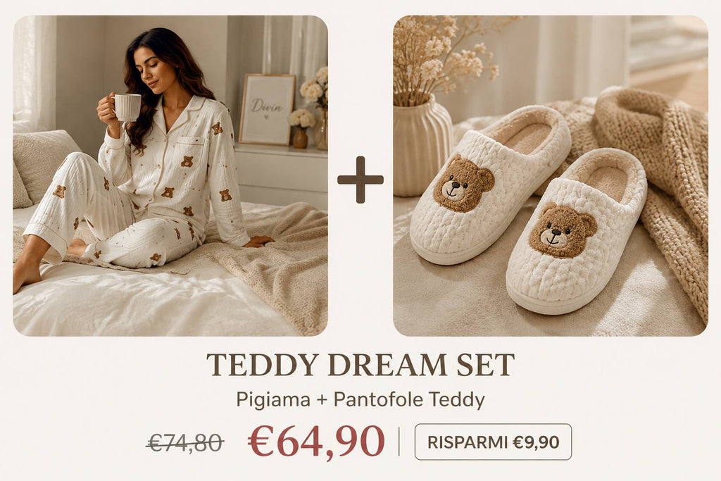 Teddy Dream Set – Pigiama + Pantofole
