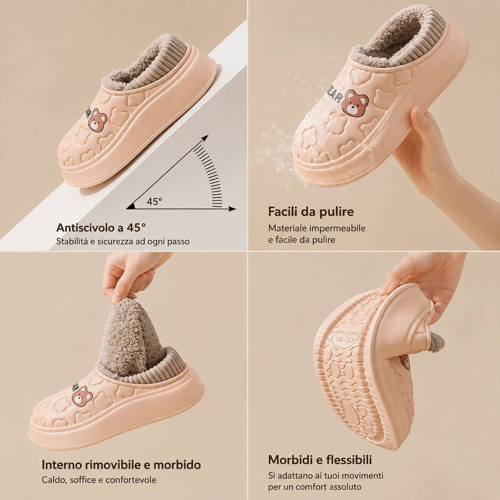 Teddy Cloud – Ciabatte da  donna Foderate in Pile